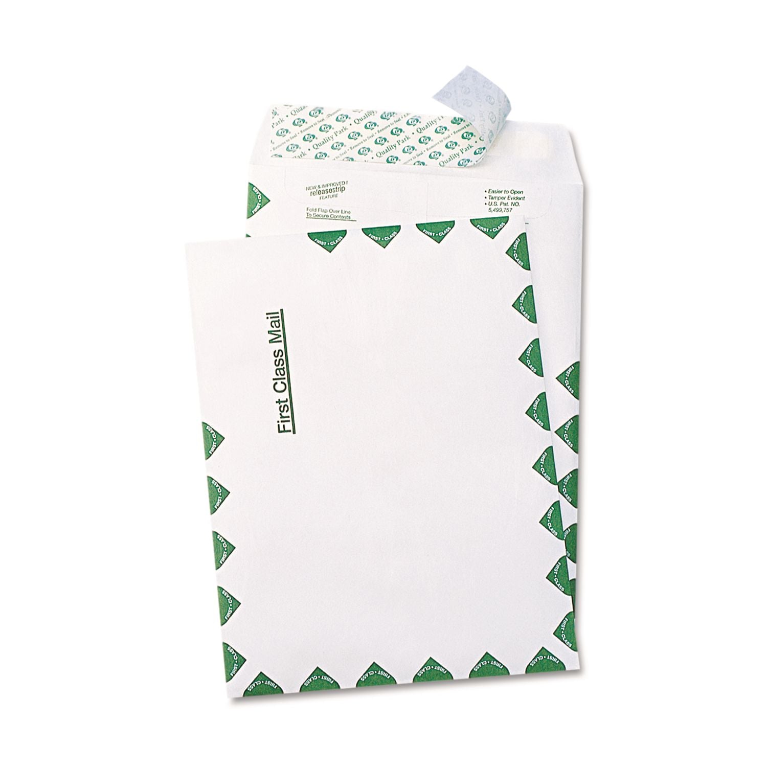 First Class Mail - #1 - 6" Width x 9" Length - 14 lb - Peel & Seal - White - Tyvek - 100 / Box