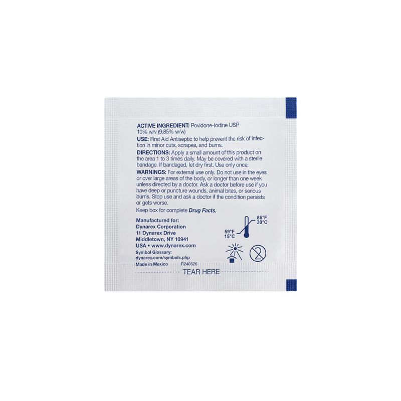 Povidone Iodine Prep Pad Unit Box