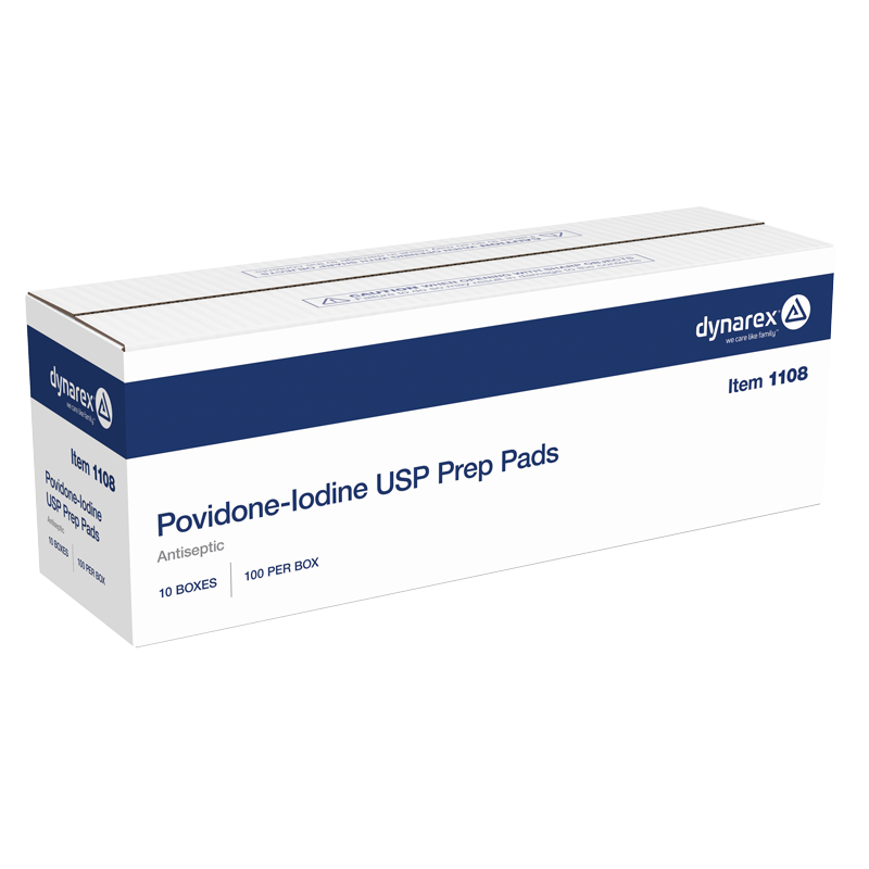 Povidone Iodine Prep Pad, Medium, - 10 pcs per Box/100 Boxes per Case