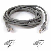 Belkin RJ45 Category 5e Patch Cable - 7 ft Category 5e Network Cable - First End: RJ-45 - Patch Cable - Gray - 1 Each