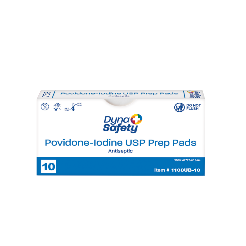 Povidone Iodine Prep Pad Unit Box