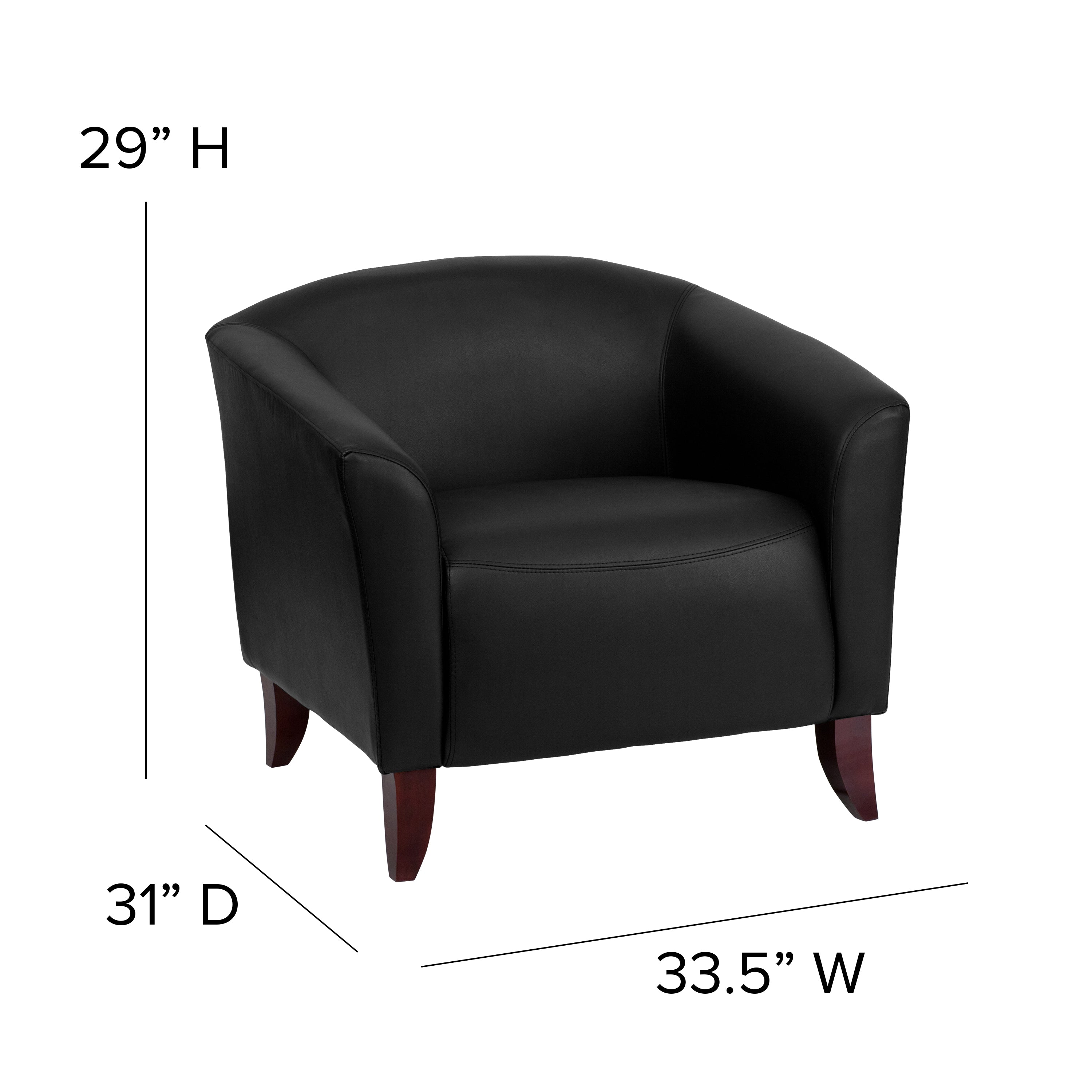 HERCULES Imperial Series Black LeatherSoft Chair