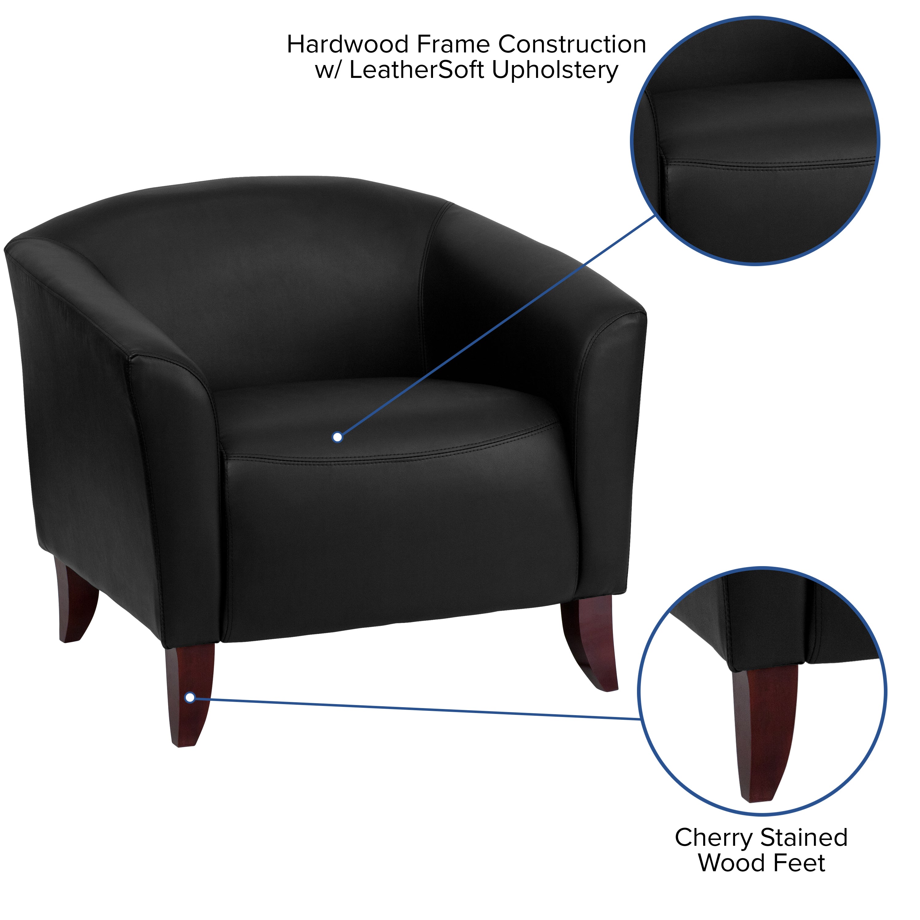 HERCULES Imperial Series Black LeatherSoft Chair