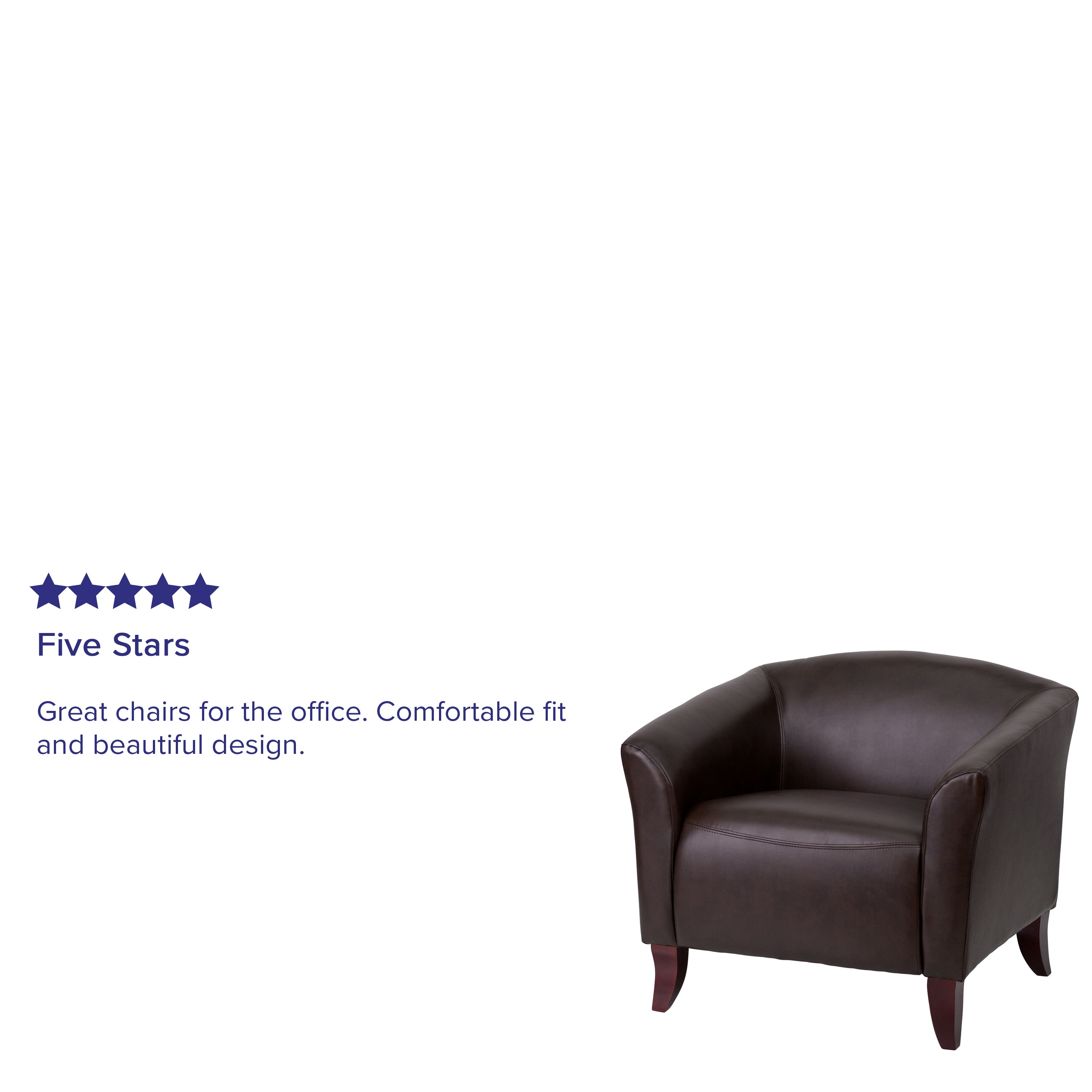 HERCULES Imperial Series Brown LeatherSoft Chair