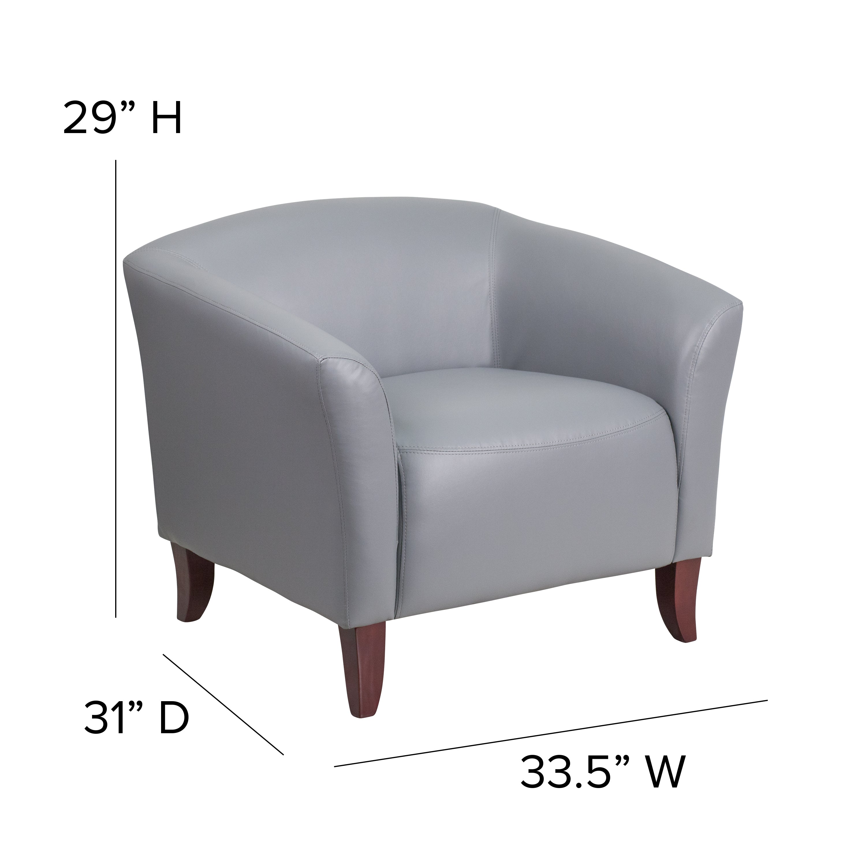 HERCULES Imperial Series Gray LeatherSoft Chair