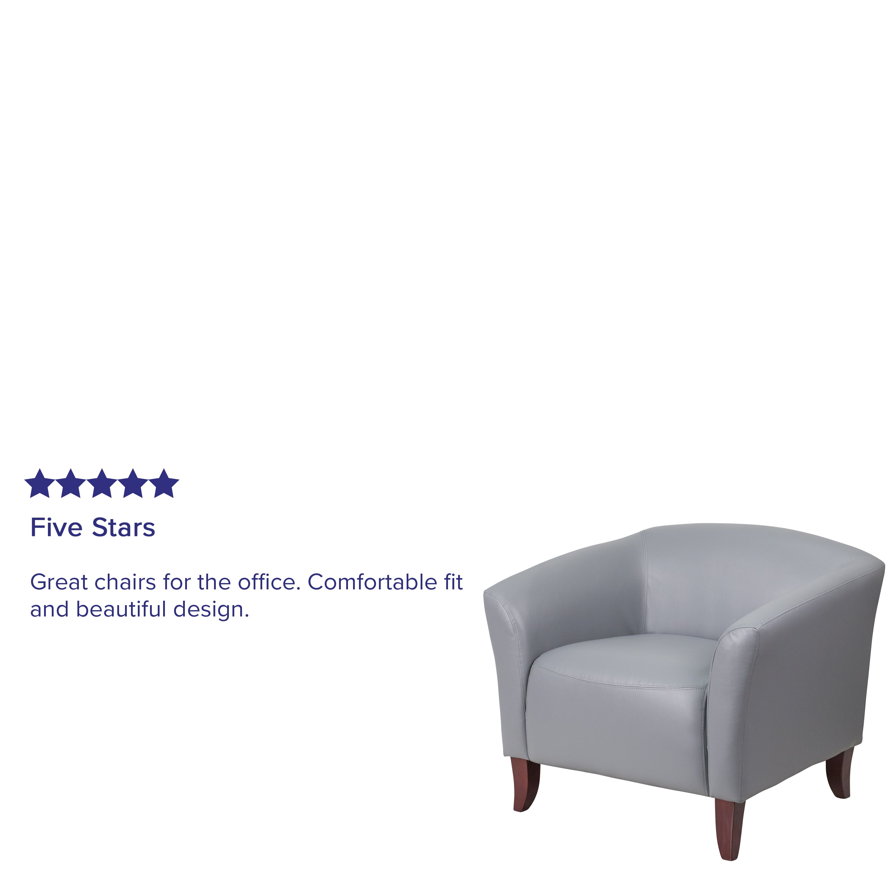 HERCULES Imperial Series Gray LeatherSoft Chair