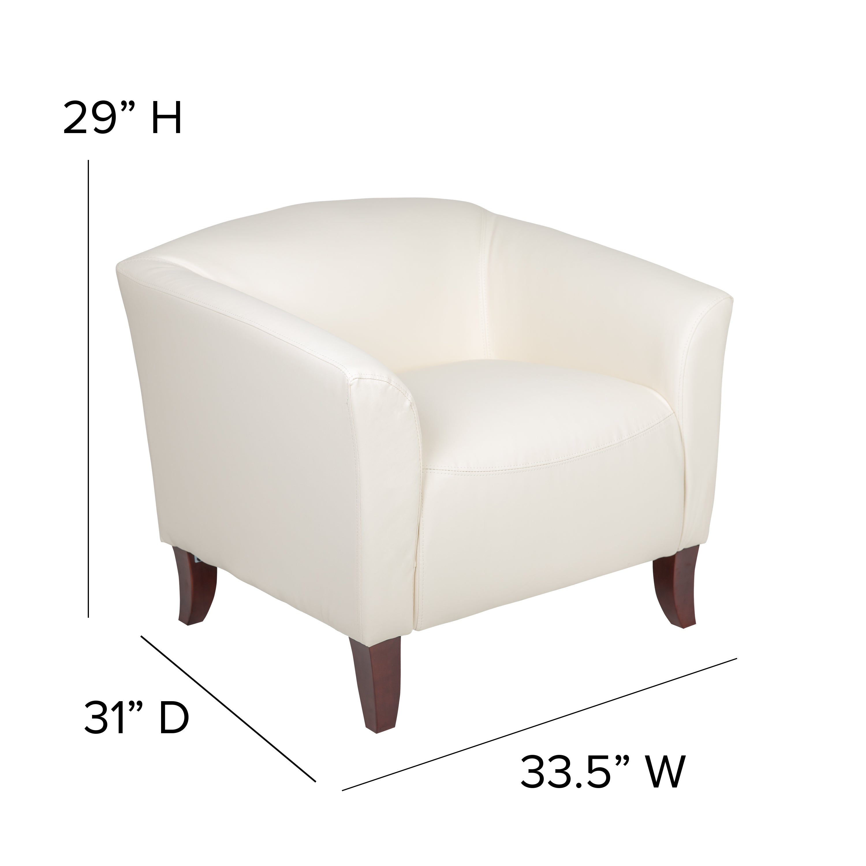 HERCULES Imperial Series Ivory LeatherSoft Chair