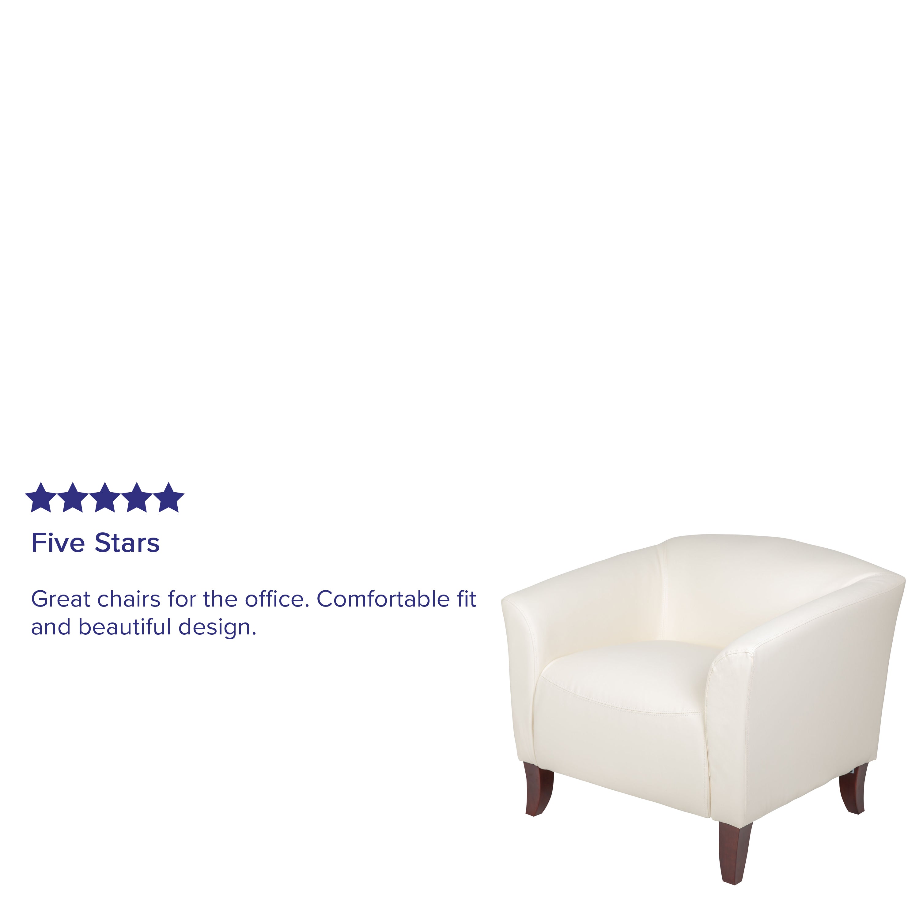 HERCULES Imperial Series Ivory LeatherSoft Chair