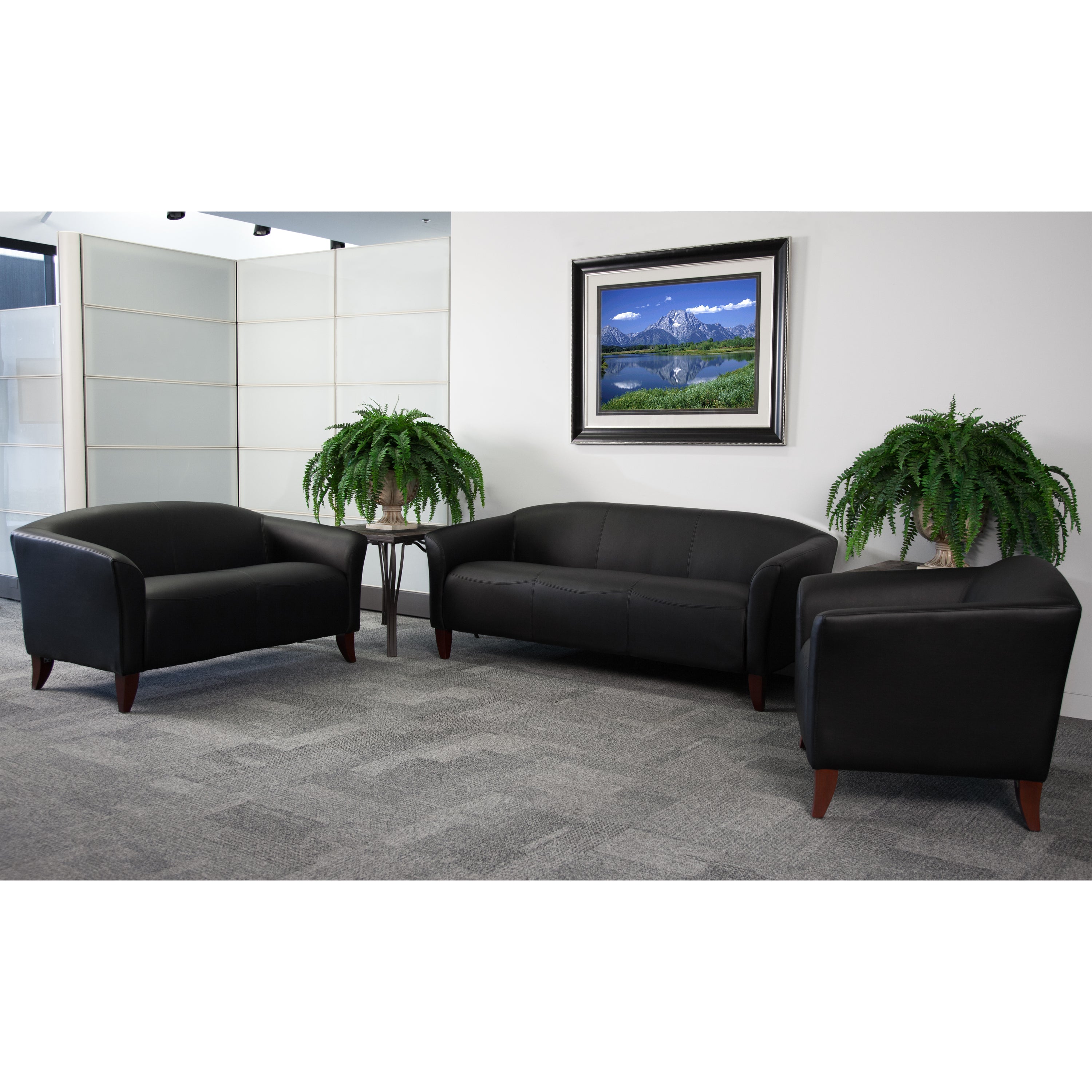 HERCULES Imperial Series Black LeatherSoft Loveseat