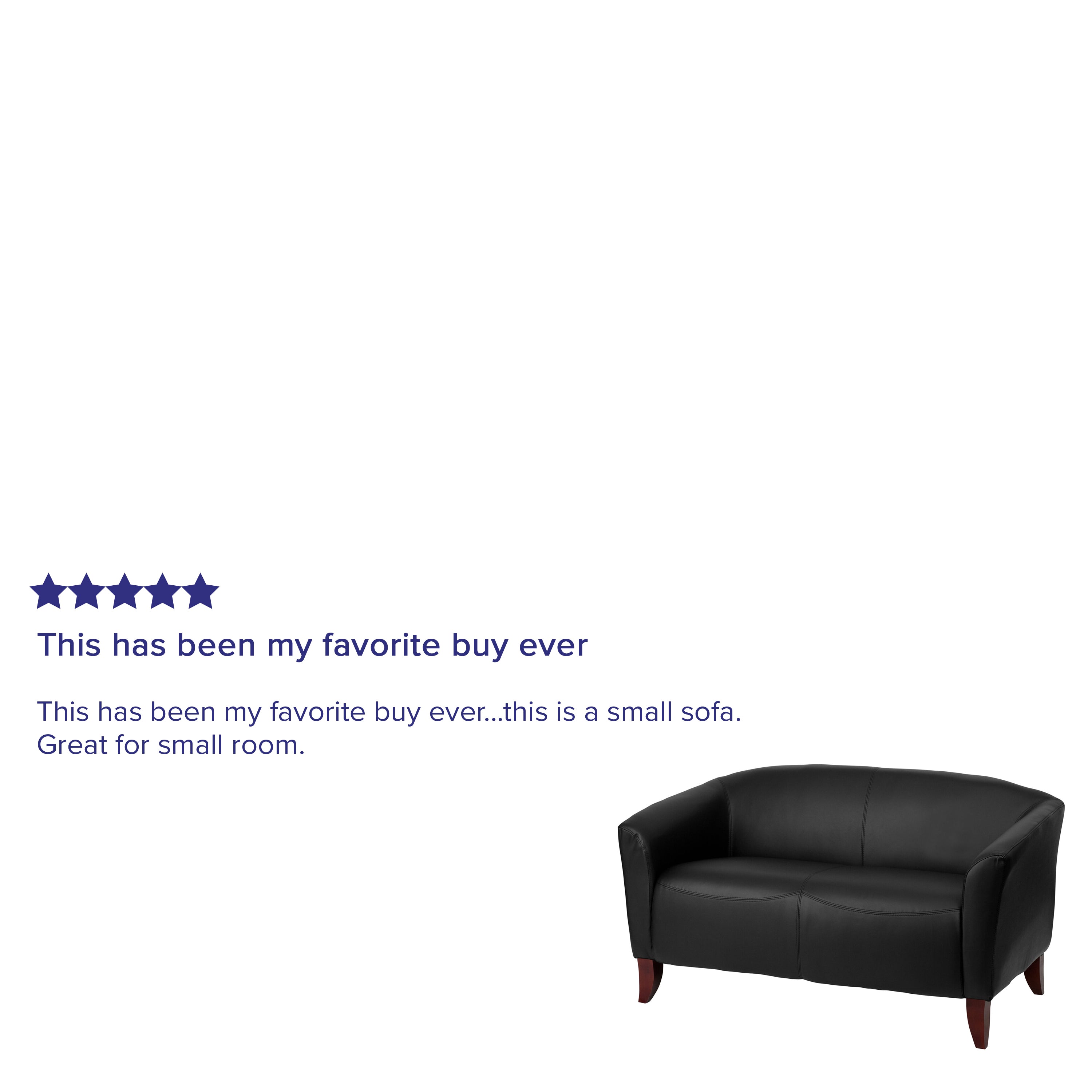 HERCULES Imperial Series Black LeatherSoft Loveseat