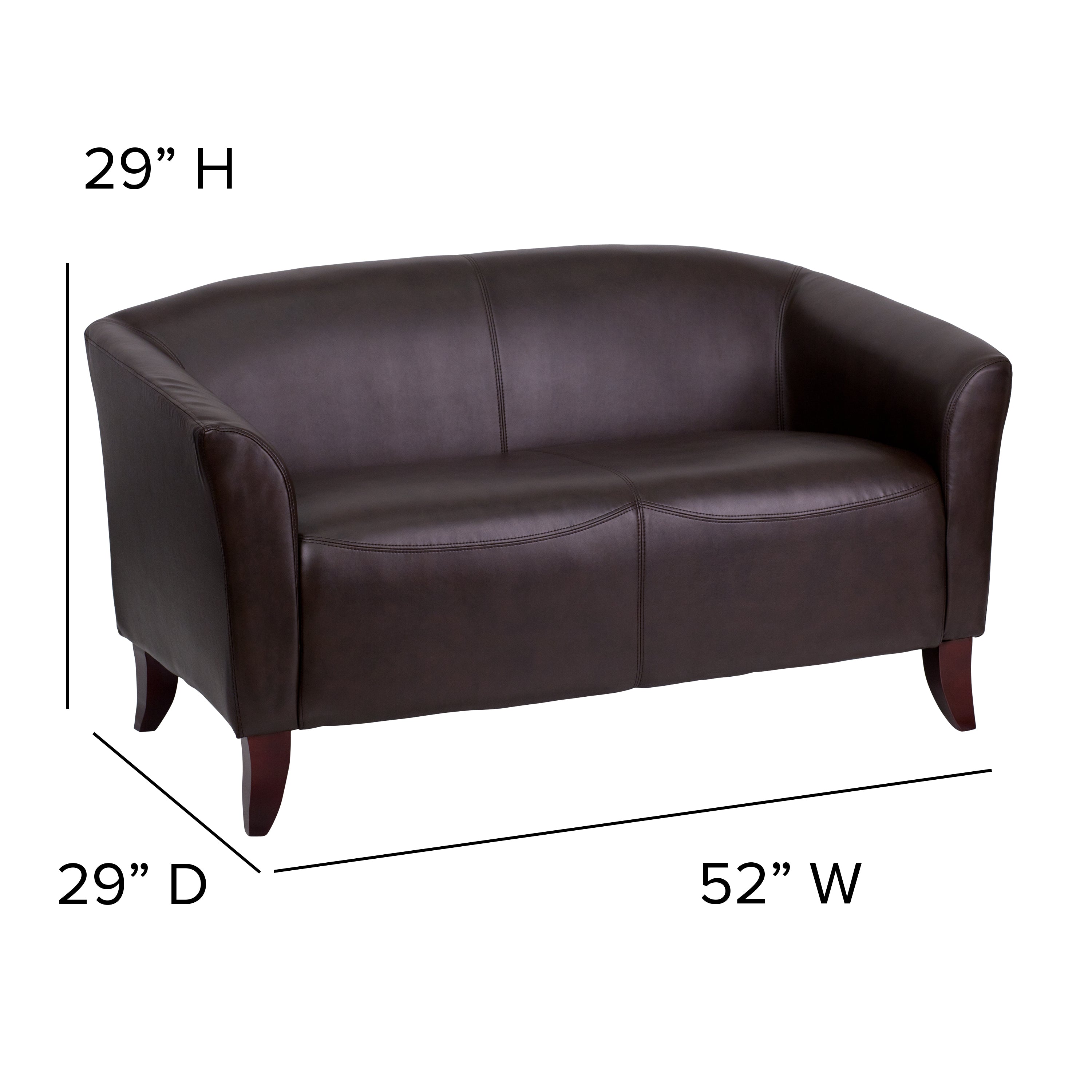 HERCULES Imperial Series Brown LeatherSoft Loveseat
