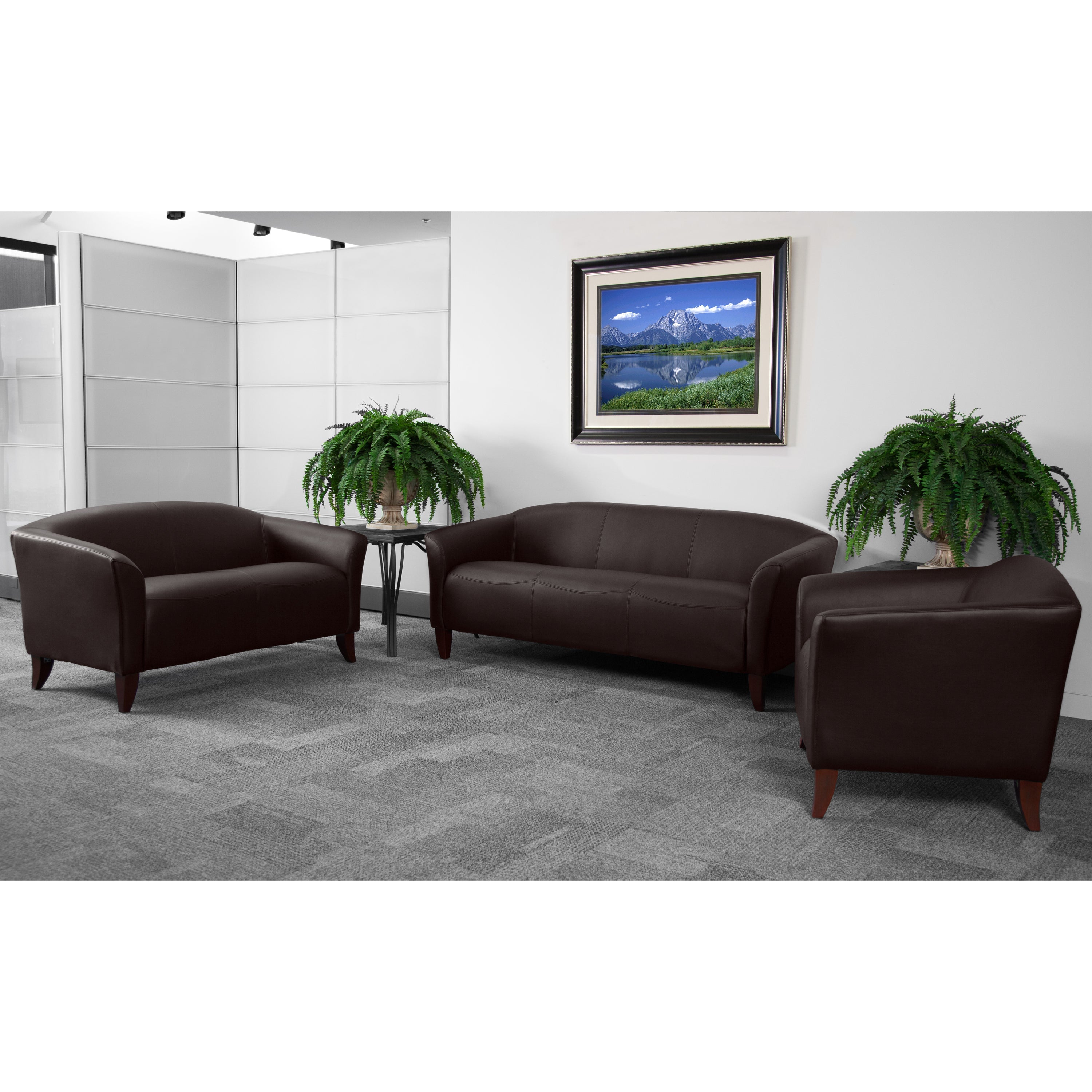 HERCULES Imperial Series Brown LeatherSoft Loveseat