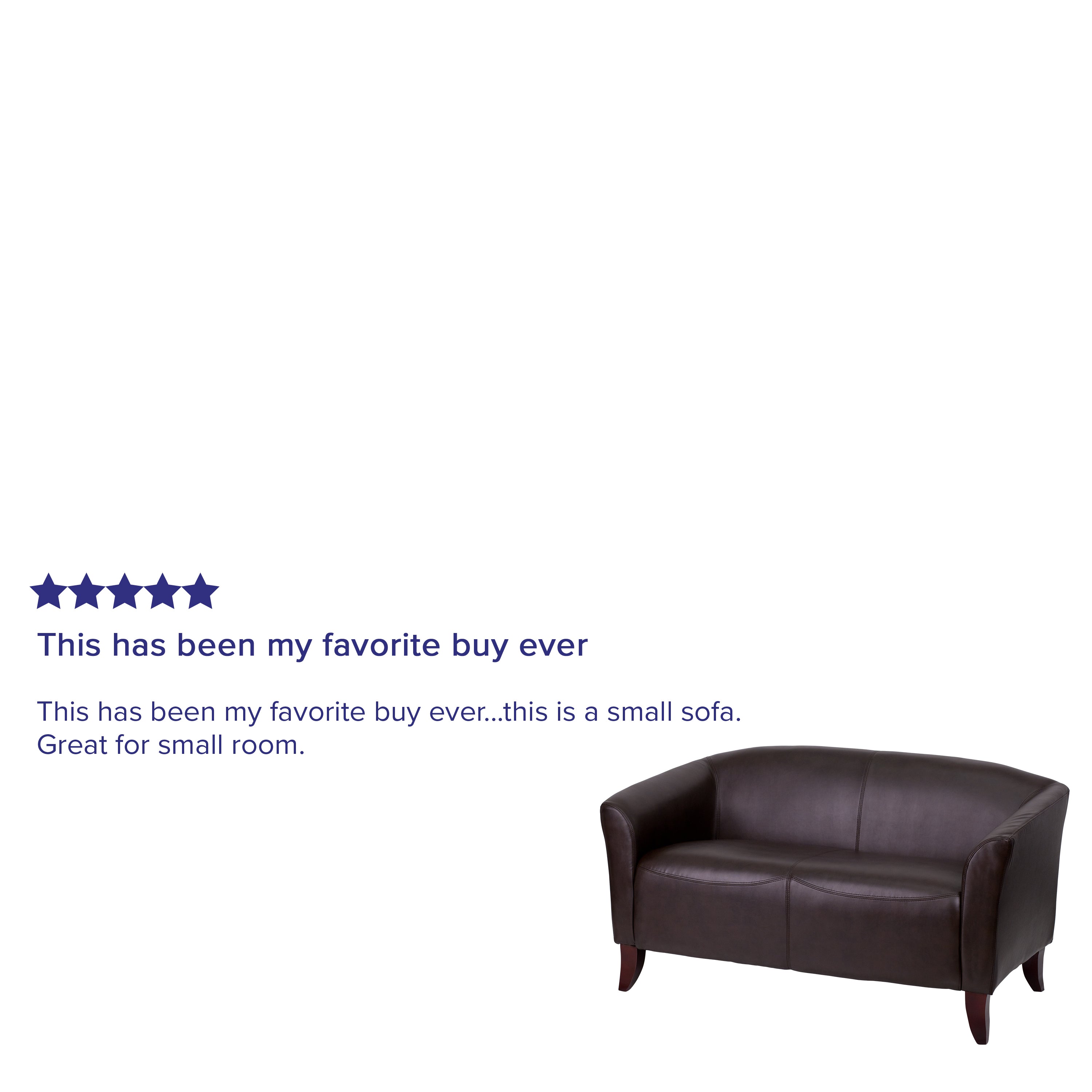 HERCULES Imperial Series Brown LeatherSoft Loveseat