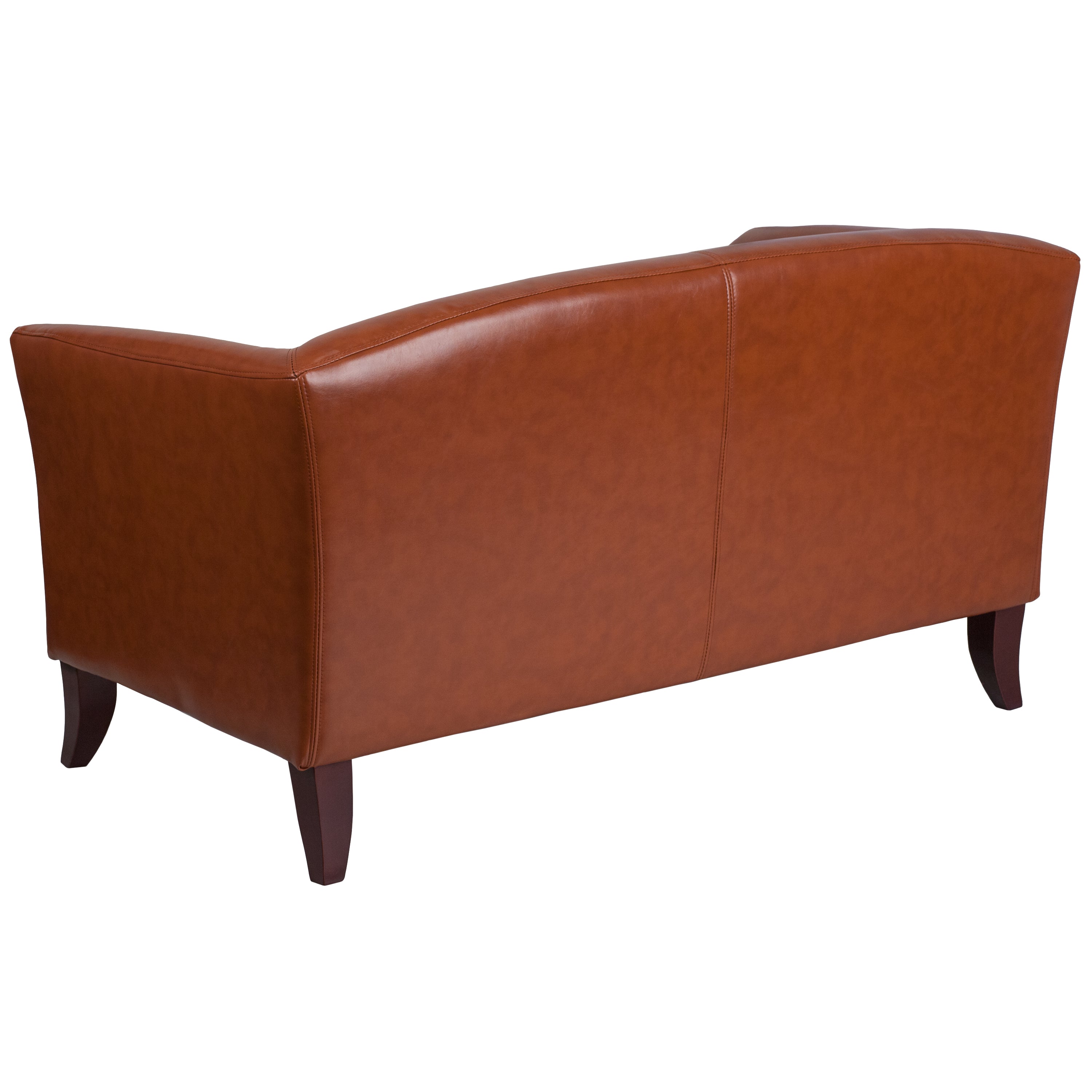 HERCULES Imperial Series Cognac LeatherSoft Loveseat