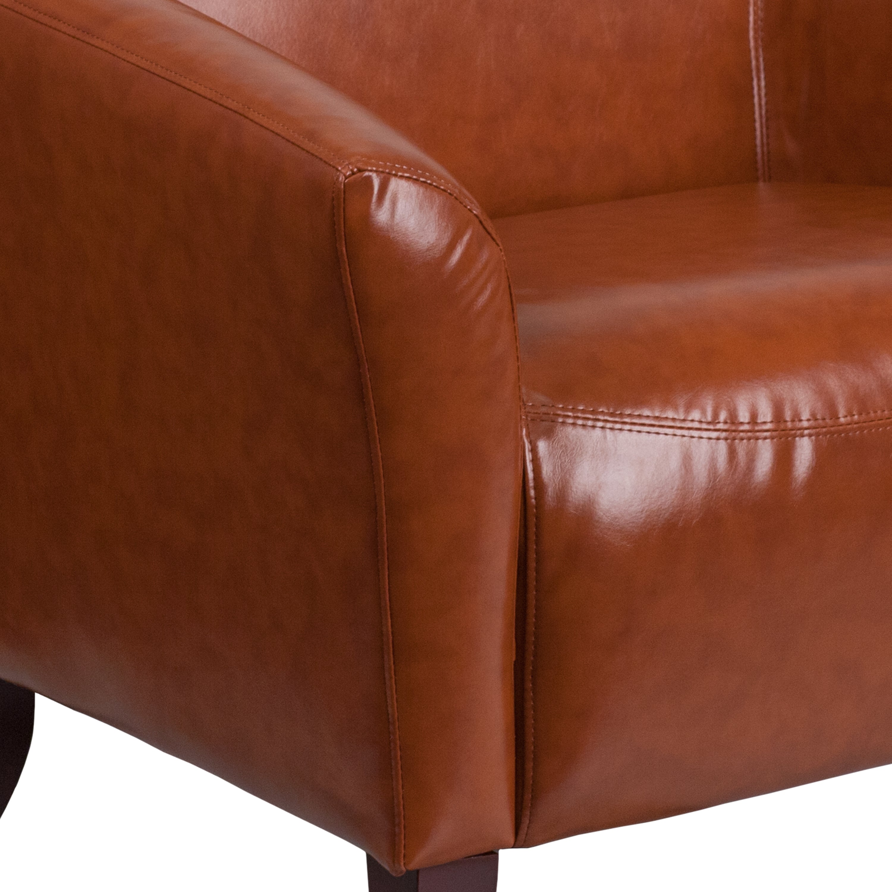HERCULES Imperial Series Cognac LeatherSoft Loveseat