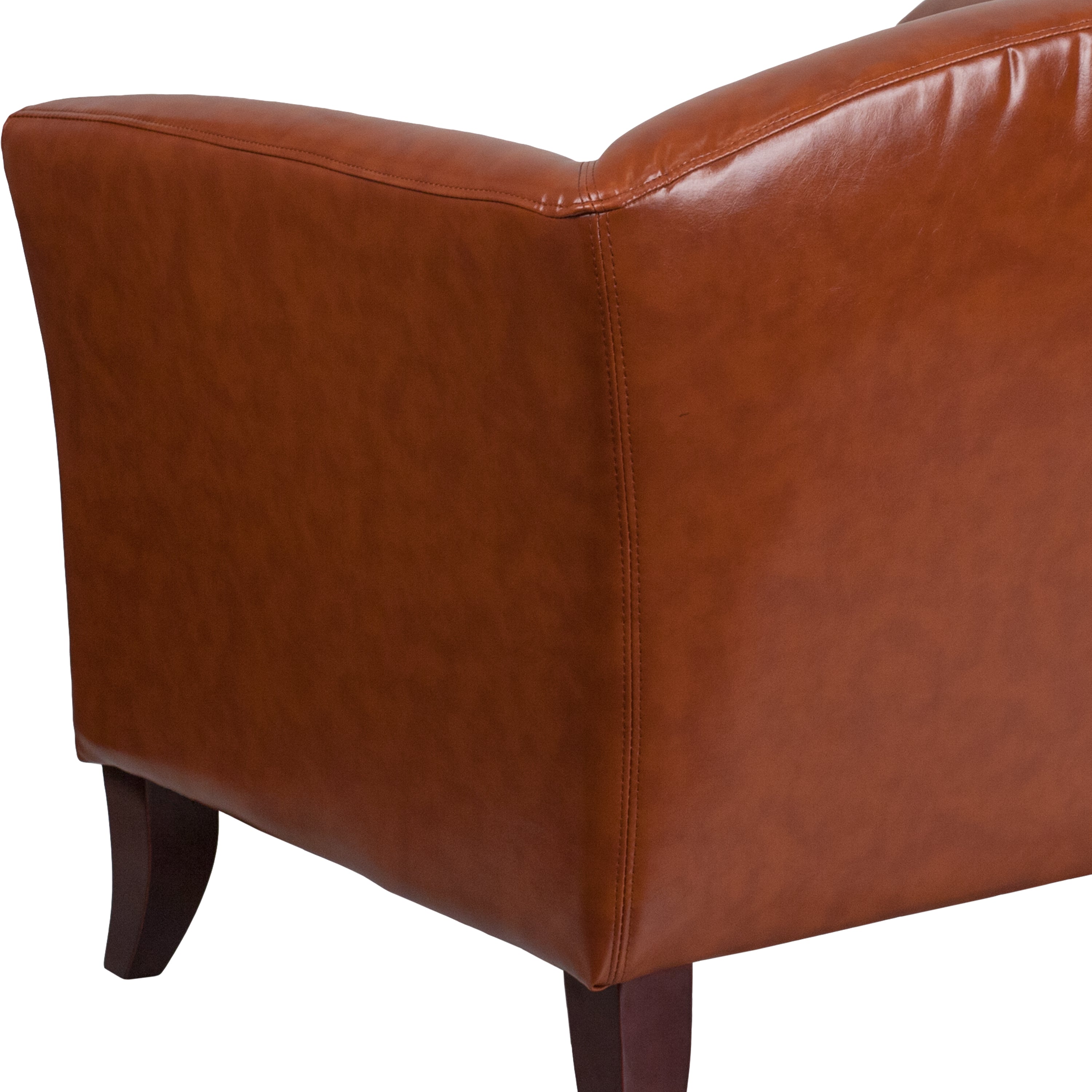 HERCULES Imperial Series Cognac LeatherSoft Loveseat