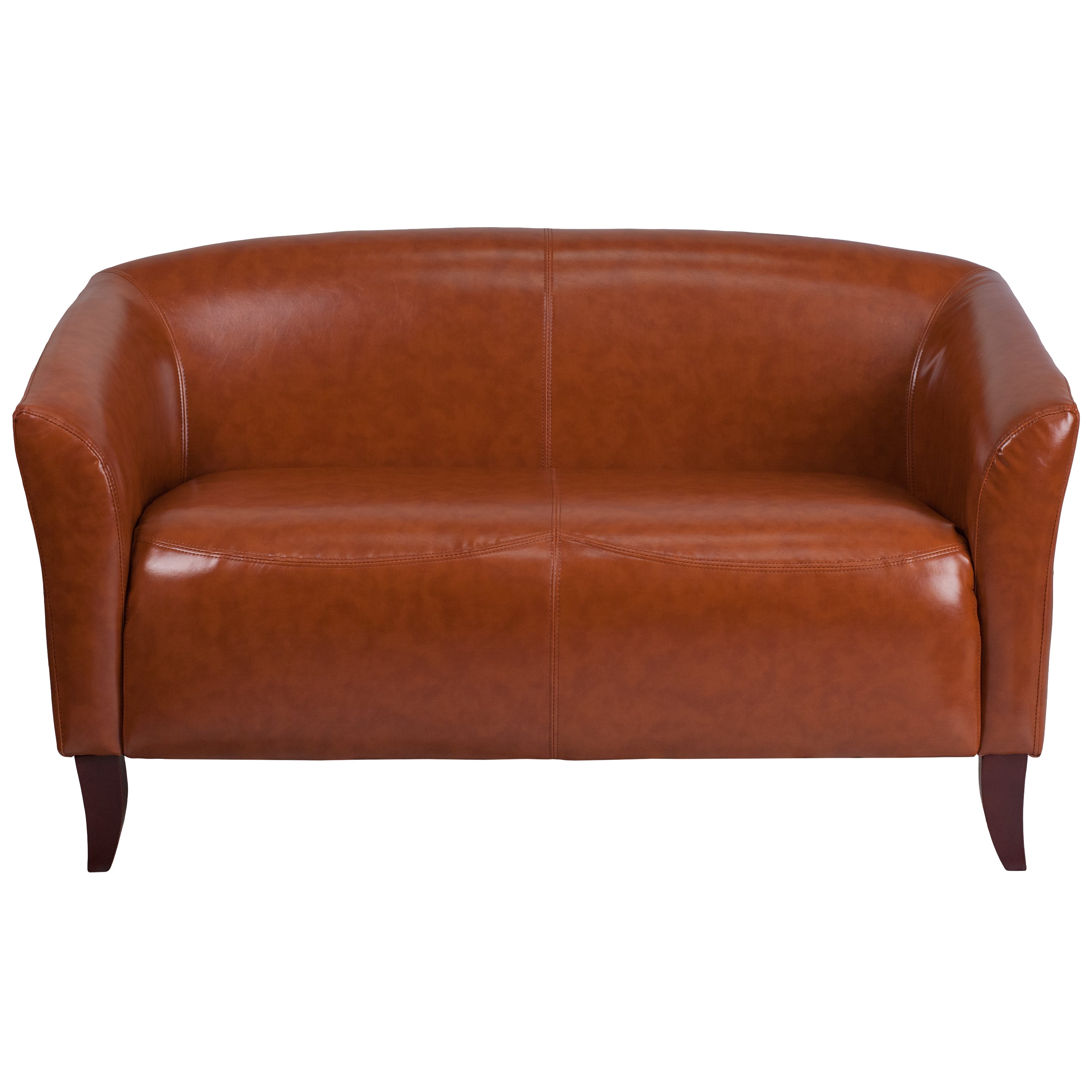 HERCULES Imperial Series Cognac LeatherSoft Loveseat