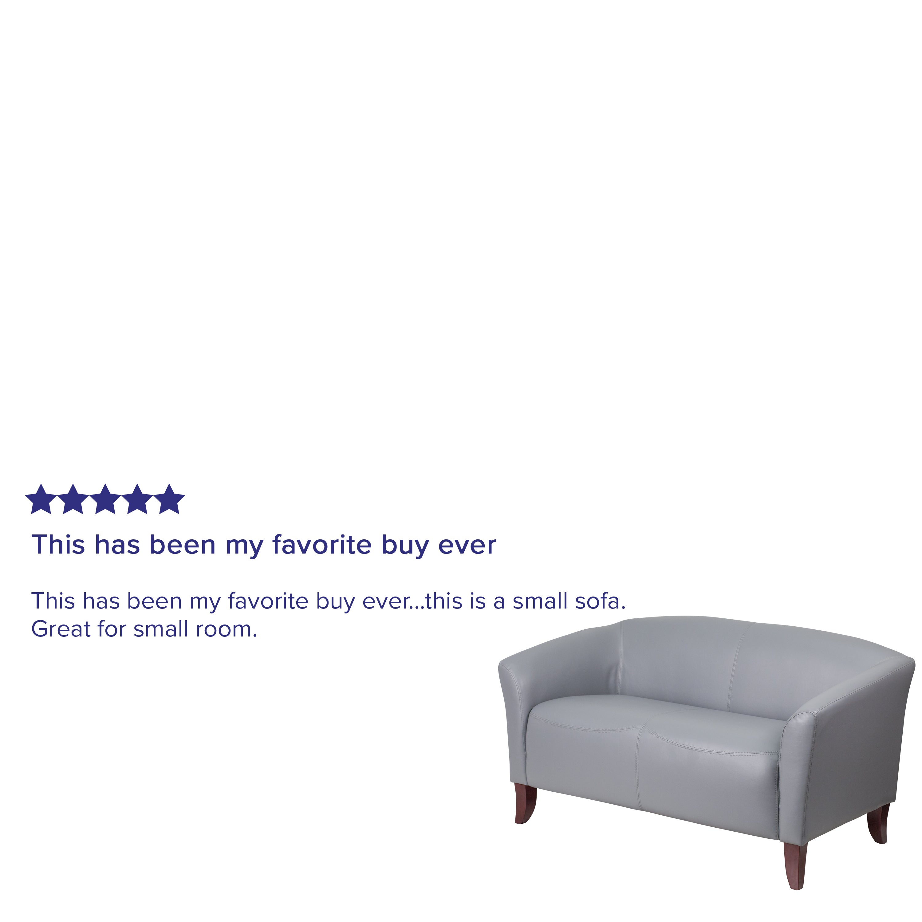 HERCULES Imperial Series Gray LeatherSoft Loveseat