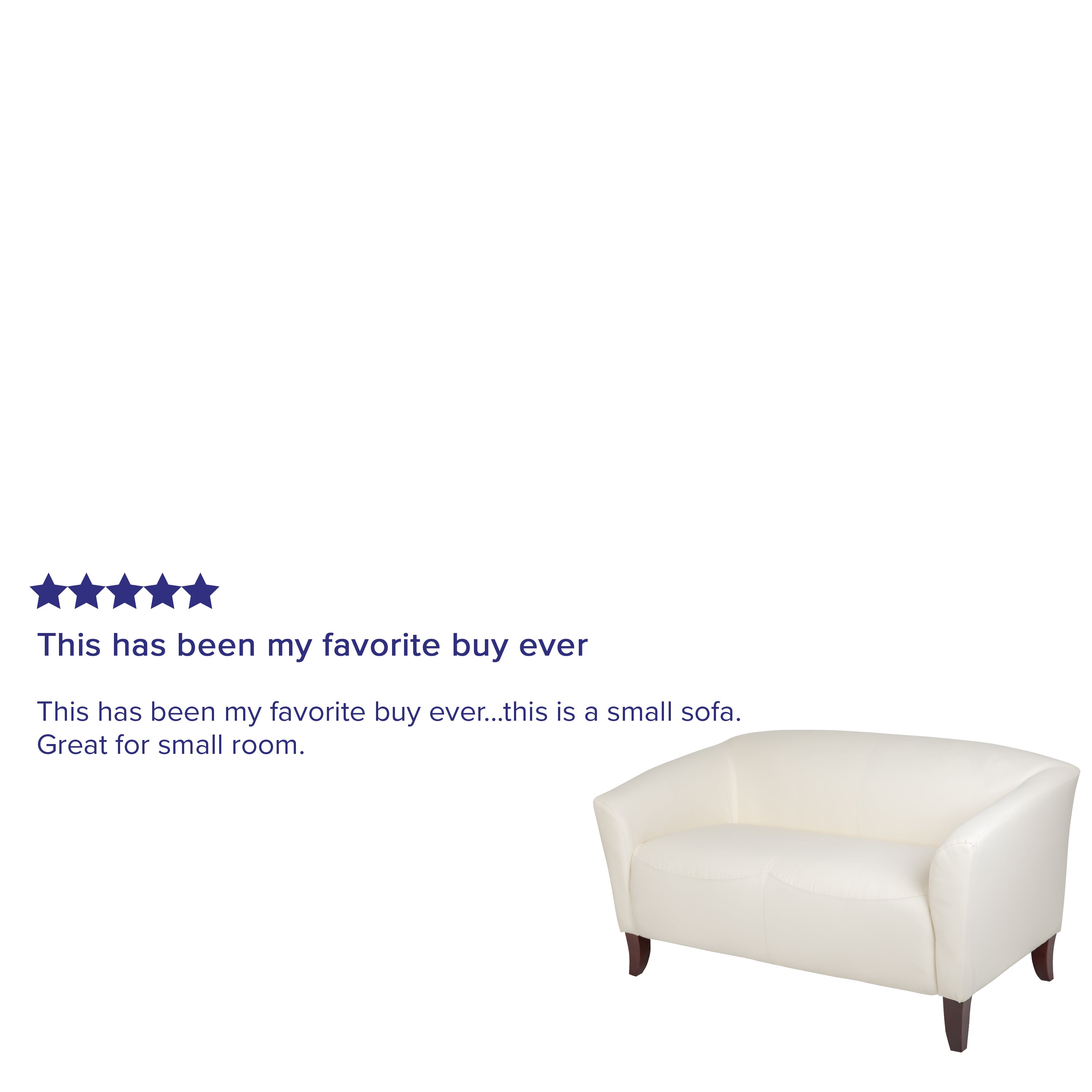 HERCULES Imperial Series Ivory LeatherSoft Loveseat