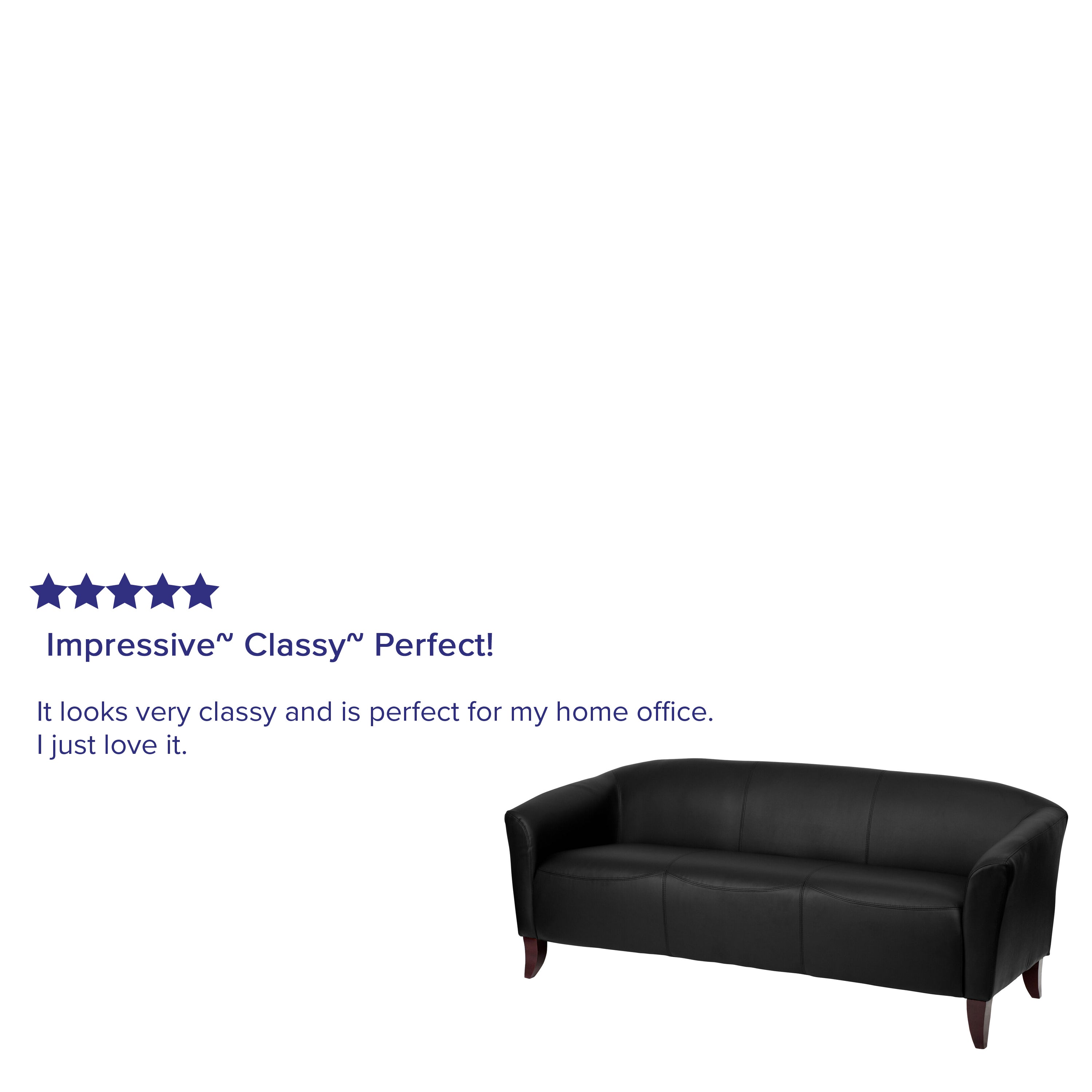 HERCULES Imperial Series Black LeatherSoft Sofa