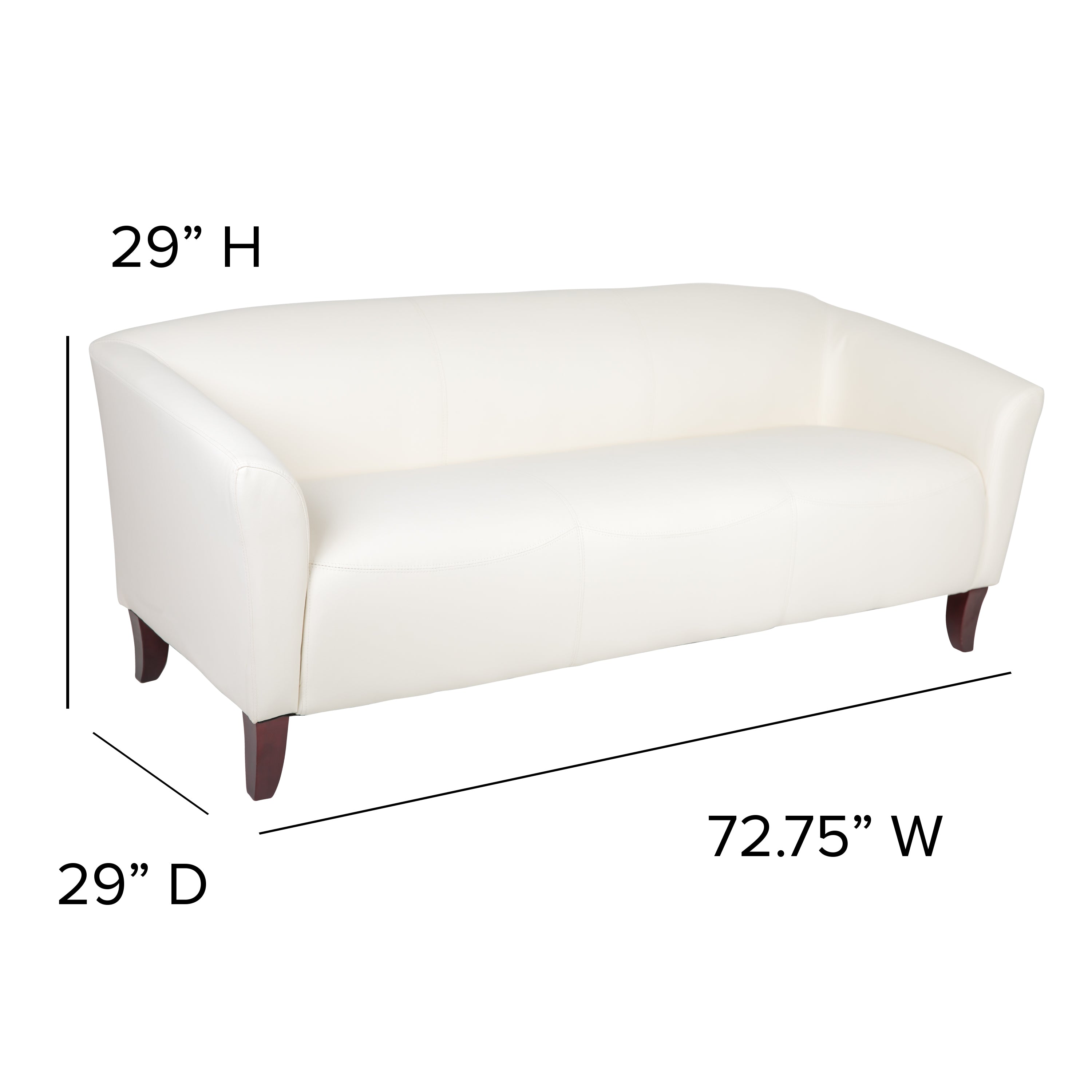 HERCULES Imperial Series Ivory LeatherSoft Sofa