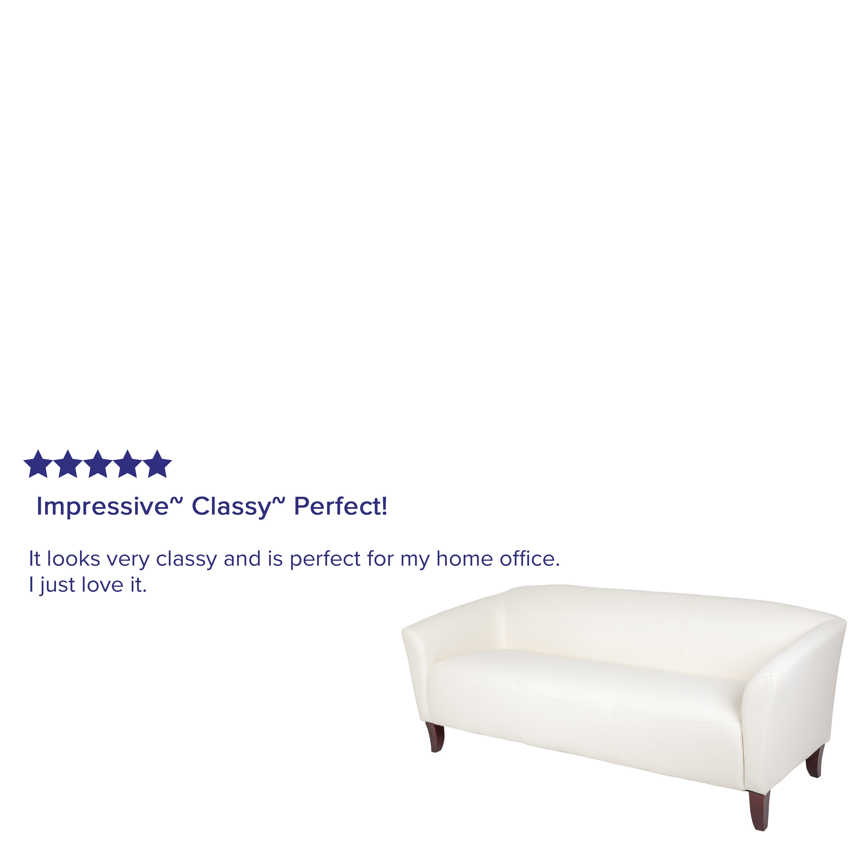 HERCULES Imperial Series Ivory LeatherSoft Sofa
