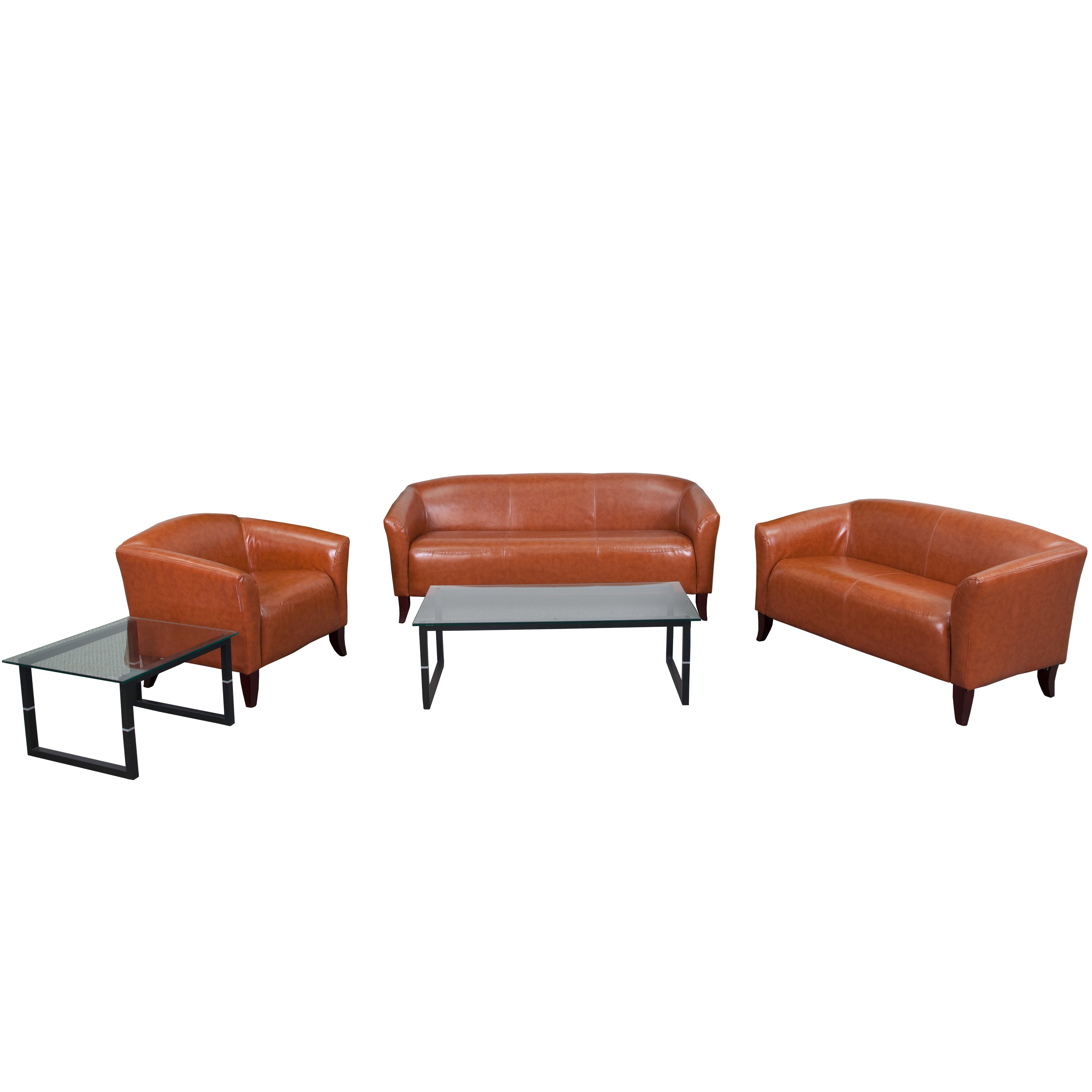 HERCULES Imperial Series Reception Set in Cognac LeatherSoft