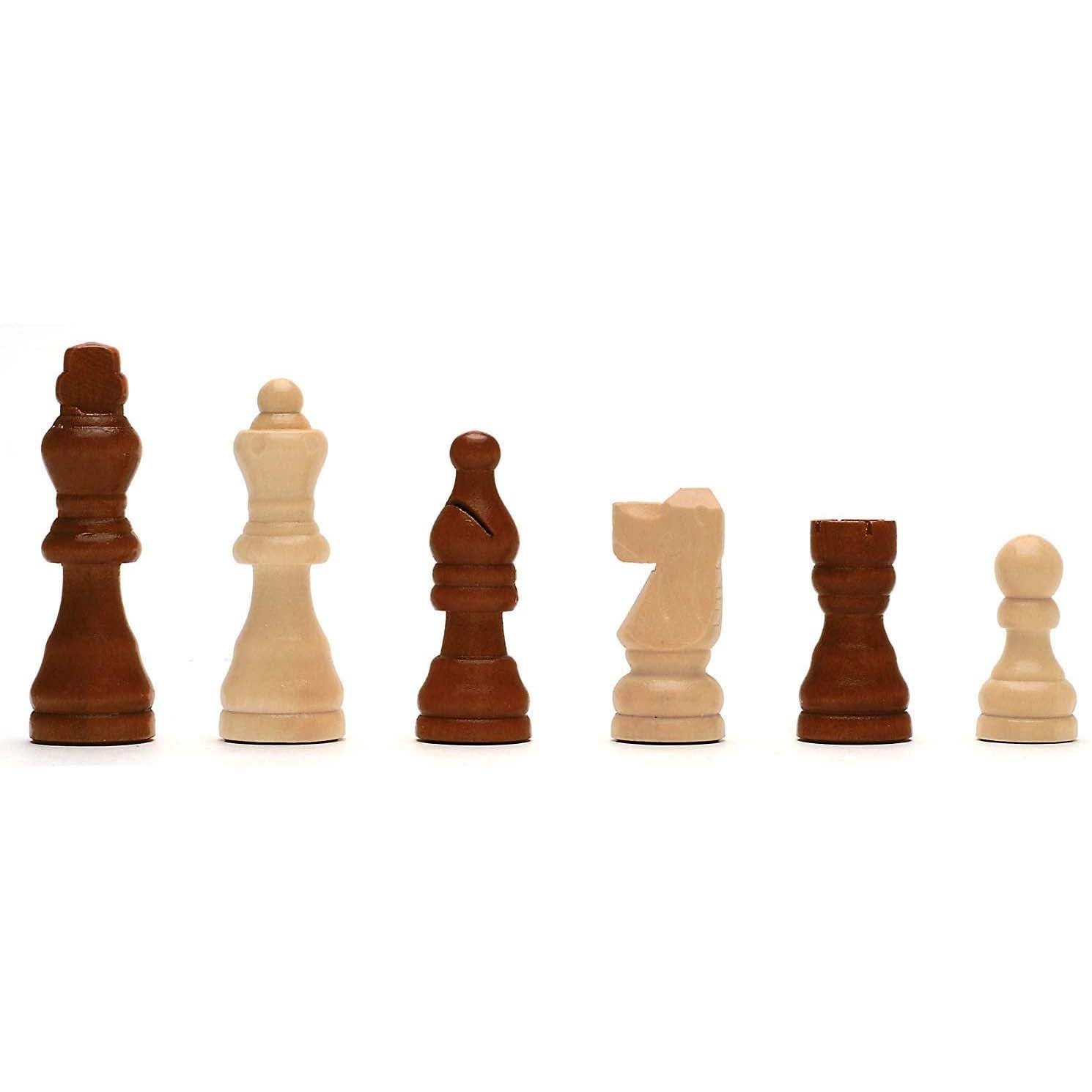 French Staunton Wood Chess Pieces with 2.5 inch King