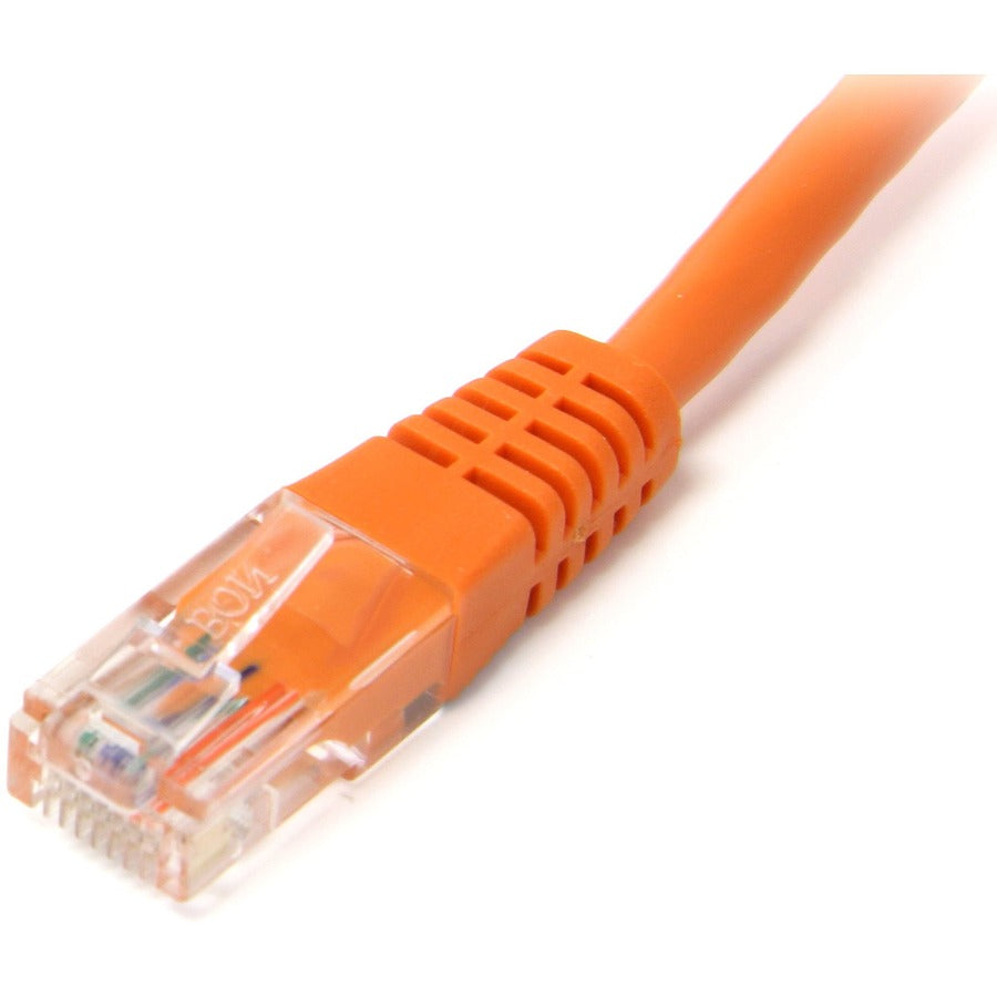 StarTech.com Cat. 5E UTP Patch Cable, 15 ft, RJ-45 Male to Male, 24 AWG, Gold Plated Contacts, Orange, 1 Each