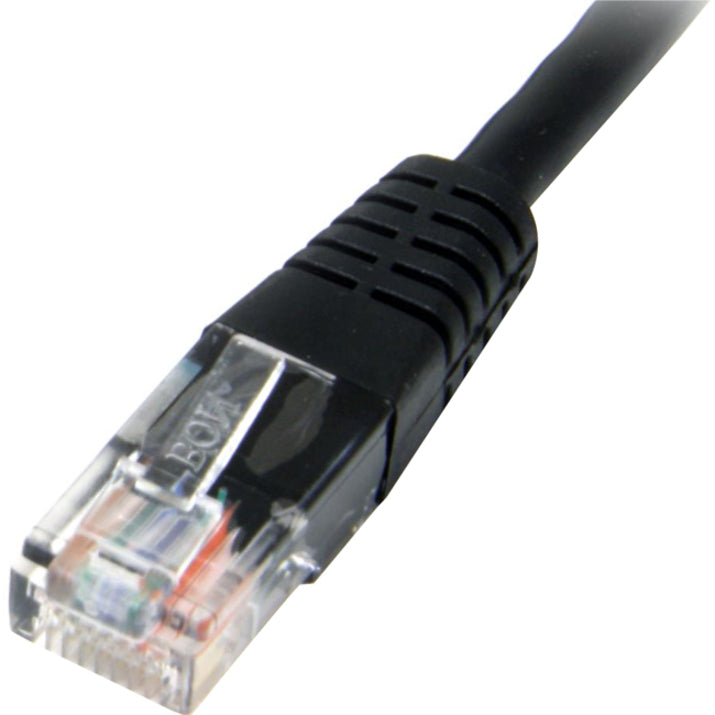StarTech.com Cat. 5E UTP Patch Cable - 25 ft Category 5e Network Cable - First End: 1 x RJ-45 - Male - Second End: 1 x RJ-45 - Male - Patch Cable - Black - 1 Each