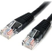 StarTech.com Cat. 5E UTP Patch Cable, 3 ft, RJ-45 Male/Male, 24 AWG, Gold Plated Contacts, Black, 1 Each