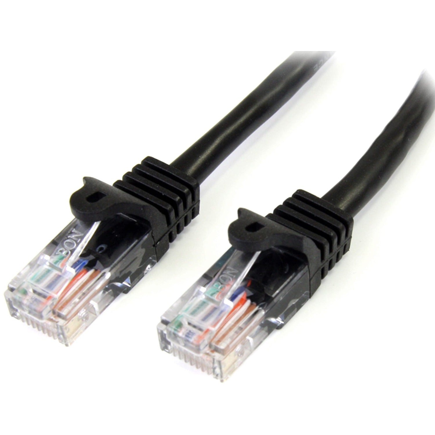 StarTech.com Cat. 5E UTP Patch Cable - 100 ft Category 5e Network Cable for Network Device - First End: 1 x RJ-45 Network - Male - Second End: 1 x RJ-45 Network - Male - Patch Cable - Gold Plated Connector - CM - 24 AWG - Black - 1 Each