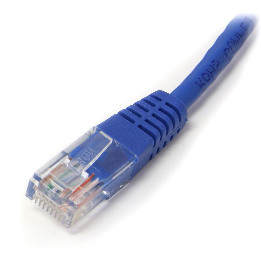StarTech.com Cat5e UTP Patch Cable, 35 ft, RJ-45 Male/Male, 24 AWG, Gold Plated Contacts, Blue, 1 Each