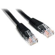 StarTech.com Cat. 5E UTP Patch Cable - 1 ft Category 5e Network Cable - First End: 1 x RJ-45 - Male - Second End: 1 x RJ-45 - Male - Patch Cable - Black - 1 Each