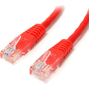 Cat. 5E UTP Patch Cable, 15 ft, RJ-45 Male/Male, 24 AWG, Gold Plated Contacts, Red, 1 Each
