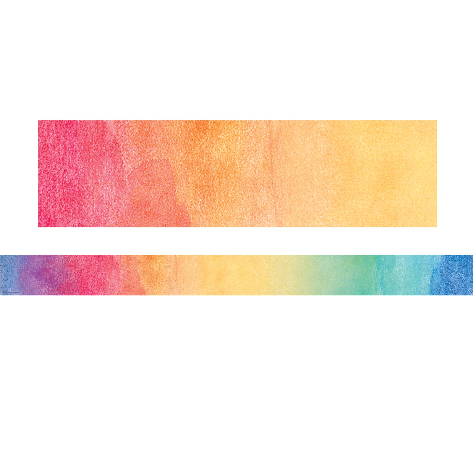 Watercolor Straight Rolled Border Trim