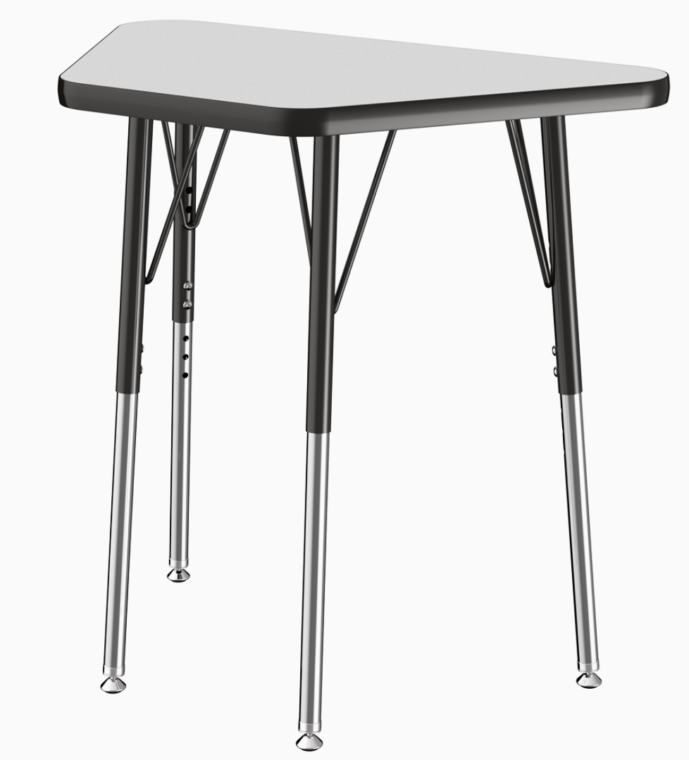 Table Top V TF Trapezoid 18x30 / Gray-Black