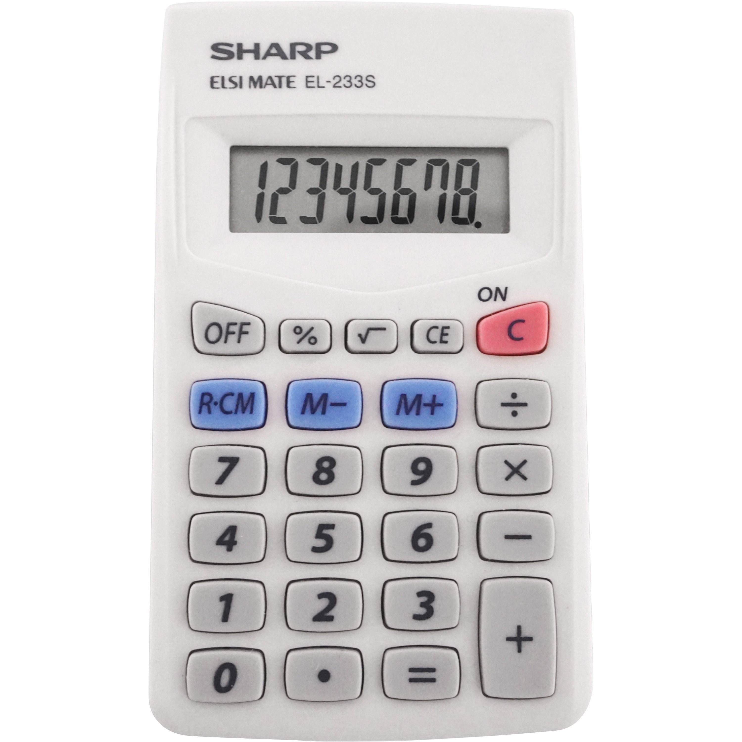 Auto Power Off, 3-Key Memory - 8 Digits - LCD - Battery Powered - 0.3" Height x 2.4" Width x 4.1" Depth - White - Plastic - 1 Each