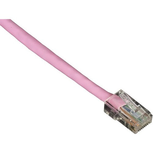 Black Box GigaBase Cat.5e UTP Patch Network Cable - 50 ft Category 5e Network Cable for Patch Panel, Wallplate, Network Device - First End: 1 x RJ-45 Network - Male - Second End: 1 x RJ-45 Network - Male - Patch Cable - CM - 24 AWG - Pink - 1 Each