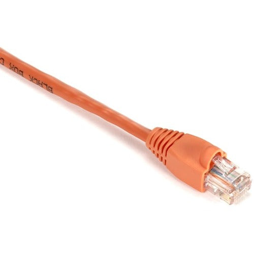 Black Box GigaBase Cat.5e UTP Patch Network Cable, 3 ft, RJ-45 Male/Male, 24 AWG, Gold Plated Contacts, Snagless Boot, Orange, 1 Each