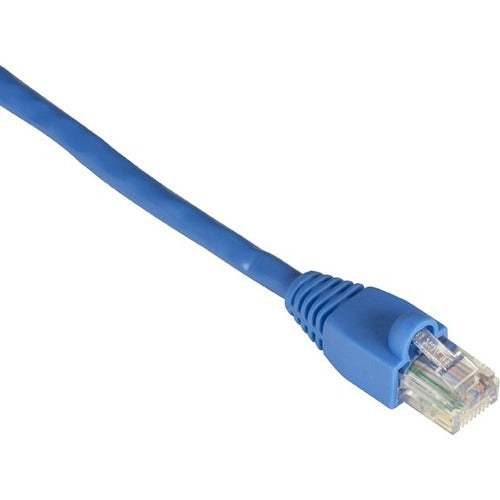 Black Box GigaBase Cat.5e UTP Patch Network Cable, 10 ft, RJ-45 Male/Male, Gold Plated Contacts, 24 AWG, Blue, Snagless Boot, 1 Each