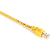 Black Box GigaBase Cat.5e UTP Patch Network Cable, 1 ft, RJ-45 Male/Male, 24 AWG, Gold Plated Contacts, Snagless Boot, Yellow, 1 Each