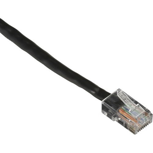 Black Box GigaBase Cat.5e UTP Patch Network Cable - 20 ft Category 5e Network Cable for Patch Panel, Wallplate, Network Device - First End: 1 x RJ-45 Network - Male - Second End: 1 x RJ-45 Network - Male - Patch Cable - CM - 24 AWG - Black - 1 Each