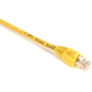 Black Box GigaBase Cat.5e UTP Patch Network Cable, 5 ft, RJ-45 Male/Male, 24 AWG, Gold Plated Contacts, Snagless Boot, Yellow, 1 Each