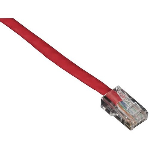 Black Box GigaBase Cat.5e UTP Patch Network Cable - 2 ft Category 5e Network Cable for Patch Panel, Wallplate, Network Device - First End: 1 x RJ-45 Network - Male - Second End: 1 x RJ-45 Network - Male - Patch Cable - CM - 24 AWG - Red - 1 Each