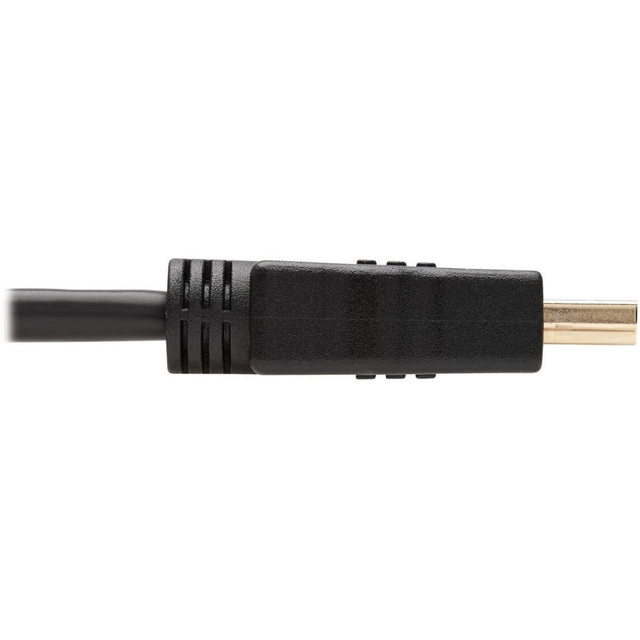 Tripp Lite High Speed HDMI Cable, 10 ft, 18 Gbit/s, 4K UHD, Gold-Plated Connectors, Black, 1 Each