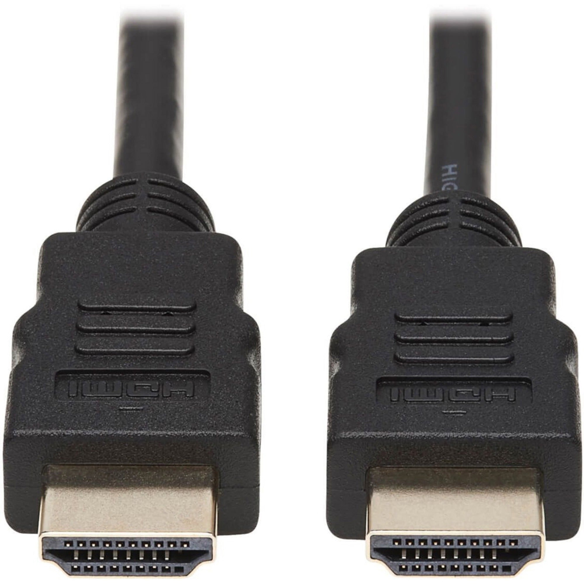 Tripp Lite High Speed HDMI Cable, 10 ft, 18 Gbit/s, 4K UHD, Gold-Plated Connectors, Black, 1 Each