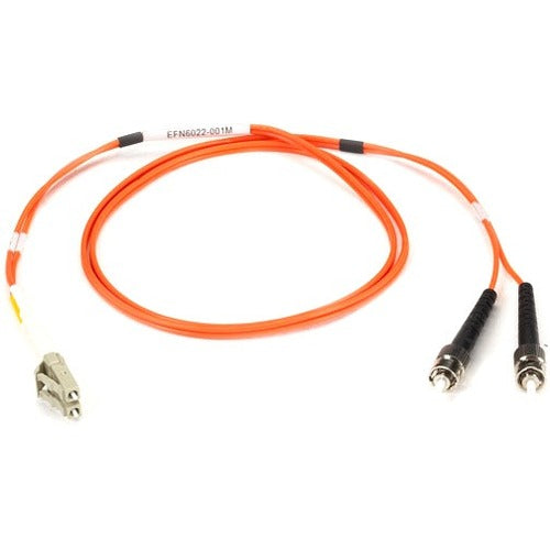 Black Box Fiber Optic Duplex Patch Network Cable - 6.50 ft Fiber Optic Network Cable for Network Device - First End: 2 x ST Network - Male - Second End: 2 x LC Network - Male - Patch Cable - OFNR - 50/125 &micro;m - Orange - 1 Each