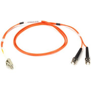 Black Box Fiber Optic Duplex Patch Network Cable - 32.80 ft Fiber Optic Network Cable for Network Device - First End: 2 x ST Network - Male - Second End: 2 x LC Network - Male - Patch Cable - OFNR - 50/125 &micro;m - Orange - 1 Each