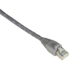 Black Box GigaTrue Cat6 UTP Patch Network Cable, 50 ft, RJ-45 Male/Male, 24 AWG, Gold Plated Contacts, Snagless Boot, Gray, 1 Each